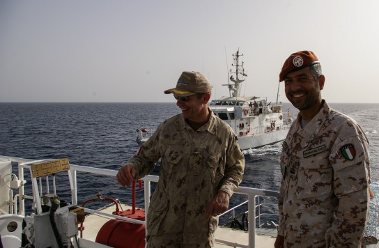 Il Comandante dell'MFO a bordo delle navi italiane