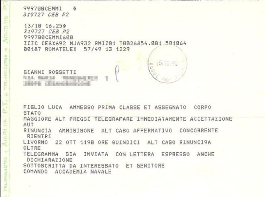 Telegramma Convocazione