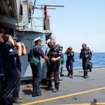 Andrea Ventura, comandante di Nave Scirocco, ospita il Capo della Forza Navale Europea