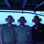 Marco e Andrea a bordo della USS Roosevelt
